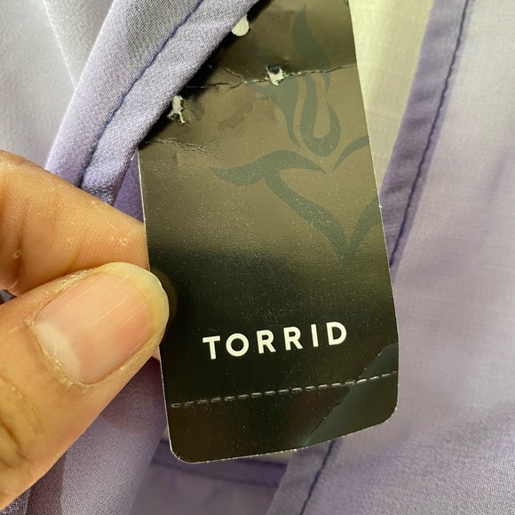 NWT - Torrid Short Sleeve, Dolman Blouse Purple Ombré - Picture 3 of 6